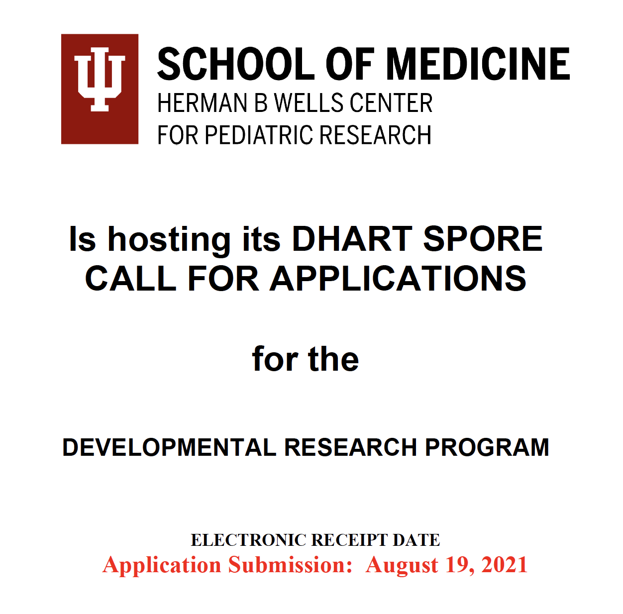 DHART SPORE DRP 2021 Call for Applications